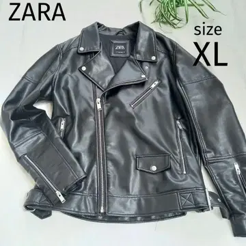 ZARA 남성용 라이더 자켓 인조 가죽 XL 빅 사이즈