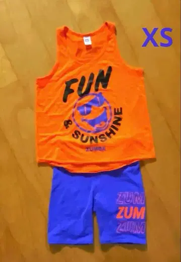 할로윈 컬러 줌바 ZUMBA 상의 & 반바지 2세트 XS 정품