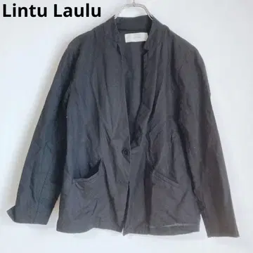 Lintu Laulu 여성용 아우터 노카라 얇은 소재 마 혼방 자켓