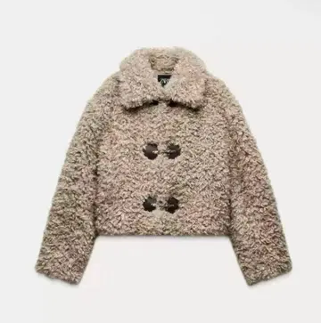 완판템 ZARA 페이크 보아 토글 자켓 XS 베이지