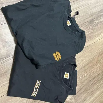 SEESEE 블랙 로고 T셔츠 2장 세트