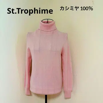[ 새상품급 ] St.Trophime 100% 캐시미어 터틀넥 긴팔 M
