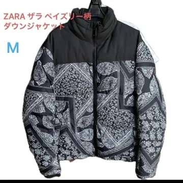 ZARA 자라 페이즐리 무늬 다운 자켓 M