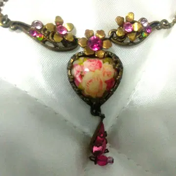 미하엘 네그린 목걸이 펜던트 하트 장미