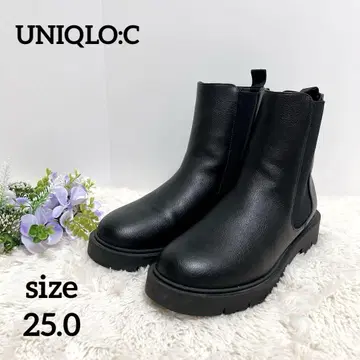 [ UNIQLO:C ] 새상품급 사이드 고어 부츠 25.0 블랙 유니클로