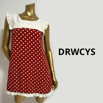 [ 3935 ] DRWCYS 도트 슬리브리스 원피스