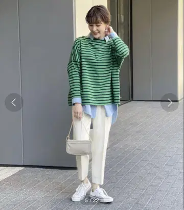 트래디셔널 웨더웨어 보더 보트넥 티셔츠