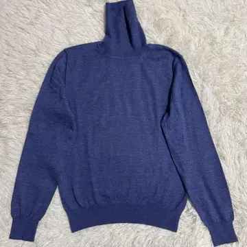 [ 새상품급 ] 크루치아니 터틀넥 니트 스웨터 블루 M 사이즈