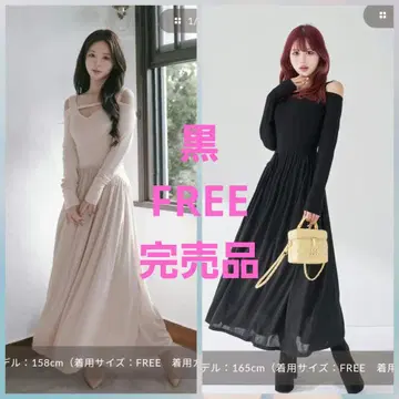 다리치 Darich 엣지 디자인 컷 롱 원피스 블랙