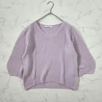 아나이 와시카노코 퍼프 슬리브 풀오버 핑크 38