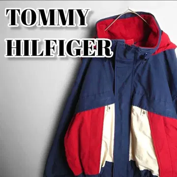 타미힐피거 블루종 90s 자수 플래그 네이비 L