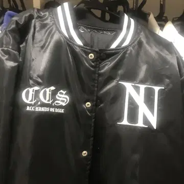 the bonez CCS 블랙 바시티 자켓
