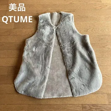 새상품급 QTUME 쿠츄룸 퍼 베스트 사이즈 38