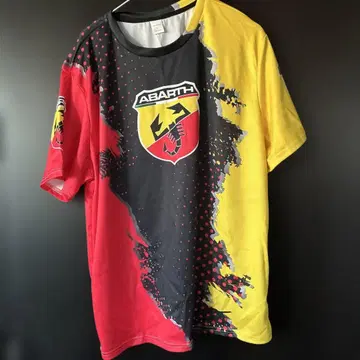 ABARTH 패턴 나일론 컬러풀 티셔츠 L 사이즈