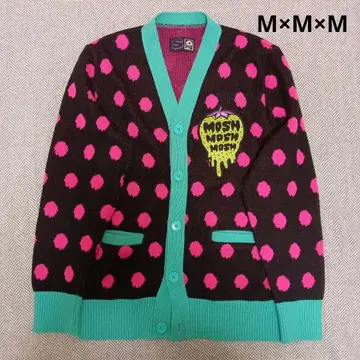 매지컬 모쉬 미스핏츠 가디건 블랙 x 핑크 가디건 도트