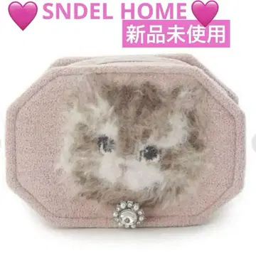 SNIDEL HOME 고양이 얼굴 파우치 핑크 미사용 새상품