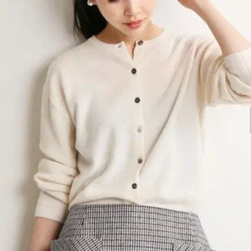이에나 캐시미어 100% 쿨넥 가디건