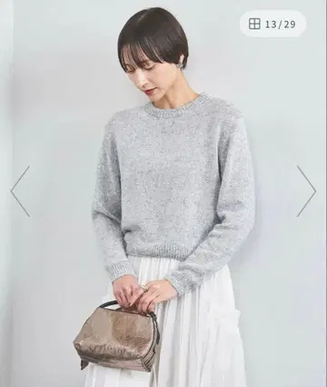 UNITED ARROWS 컬러 스팽글 크루넥 니트