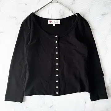 새상품급 애니에스 플랩 버튼 가디건 프레시옹 블랙 M