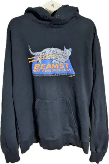 HIROTTON BEAMS T 후드티 블랙 size XL