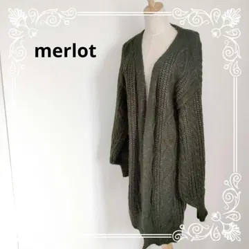 a1233 merlot 그린 니트 가디건 F