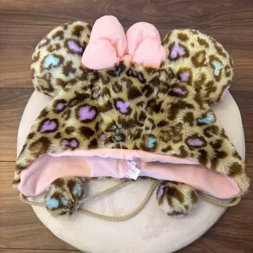 디즈니 미니 레오파드 무늬 팬캡 모자 레오파드 무늬