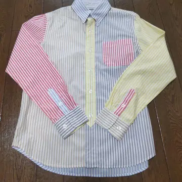 BEAMS BOY 멀티 컬러 스트라이프 긴팔 셔츠