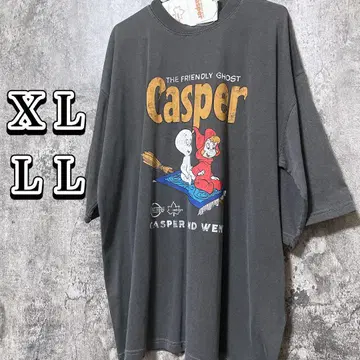 새상품 캐스퍼 반팔 T셔츠 흐릿한 프린트 해외 애니메이션 영화 LL XL