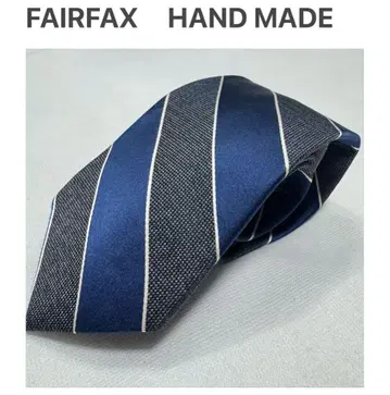 페어팩스 새상품급 FAIRFAX 핸드메이드 넥타이 스트라이프 실크