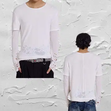 Ghost Double Layer Mist Long Sleeve Top