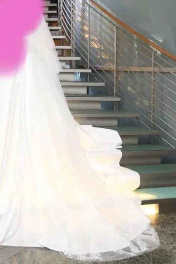 웨딩 베일 롱 트레인