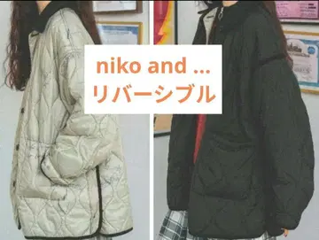 새상품 niko and - 코듀로이 칼라 퀼트 자켓 리버서블