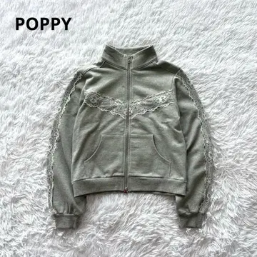 POPPY LACE ZIP SWEAT SHIRT 아사기니뇨 맨투맨