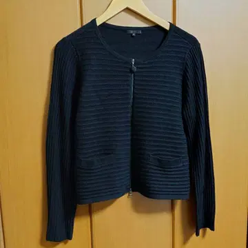 투 비 시크 블랙 집업 니트 가디건 자켓 빅 사이즈