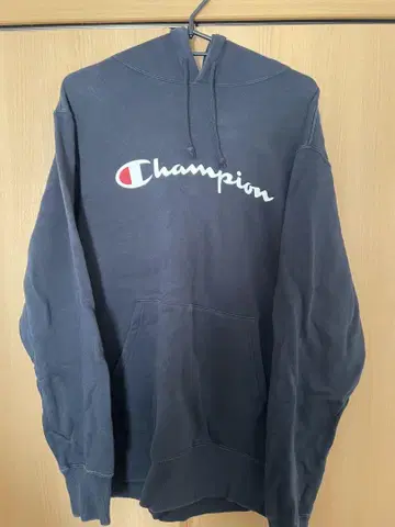 Champion 네이비 후드 부착 후드티