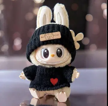 라부부 옷 갈아입기 블랙 니트 모자 스웨터 세트  의류 가을 겨울 코디