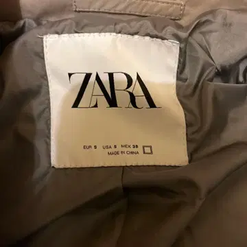 ZARA 베이지 다운 자켓 EUR S