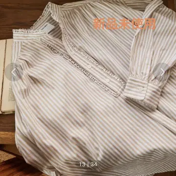 [ 한정 전개 ] 마코바 별주 개더 풀오버 셔츠 * 미사용 새상품