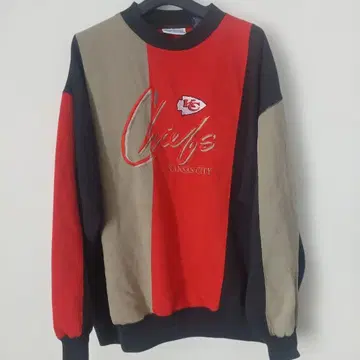 90s NFL 캔자스시티 치프스 크레이지 패턴 맨투맨 L