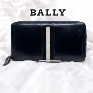 BALLY 트레인 스포팅 라운드 지퍼 장지갑 네이비