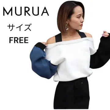 무루아 바이컬러 테이프 니트 MURUA 사이즈 FREE