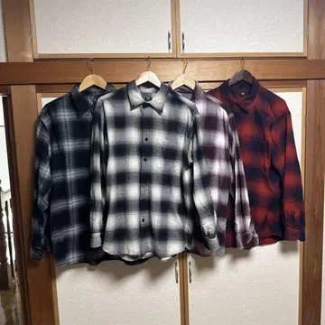 플란넬 체크 셔츠 세트 유니클로 UNIQLO