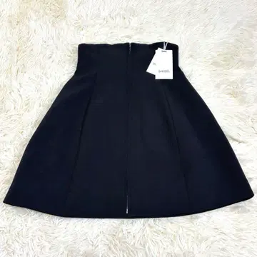 [ 새상품 ] 스나이델 하이웨스트 구축 미니 스커트 241185 블랙