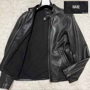 새상품급/램 가죽 HARE 가죽 자켓 싱글 라이더 더블 지퍼