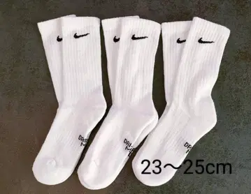 [정품] NIKE 나이키 양말 삭스 23~25cm 화이트 3족 세트