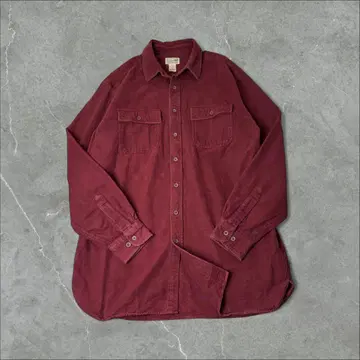 L.L.Bean 엘엘빈 샤모아 크로스 셔츠 플란넬 셔츠 L 보르도