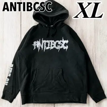 ANTIBCSC 안티비스크 빅 로고 후드티 블랙 속기모