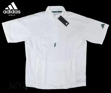[ XL ] 아디다스 골프 방풍 메쉬 안감 반팔 하프 지퍼 자켓 화이트