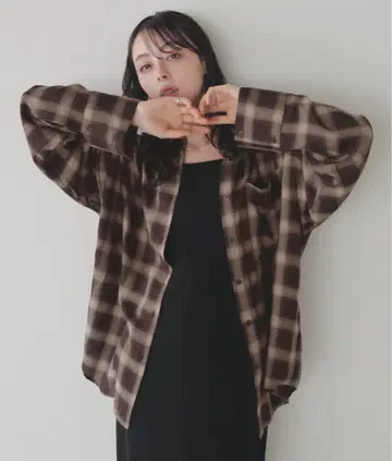 완판템 Lian 체크 오버 사이즈 셔츠