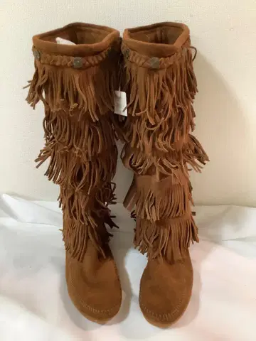 새상품 미네통카 MINNETONKA 롱 프린지 부츠 22.5cm